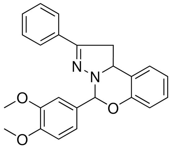 4-(3,4-DIMETHOXY-PH)-2-PH-1,9B-DIHYDRO-5-OXA-3,3A-DIAZA-CYCLOPENTA(A)NAPHTHALENE