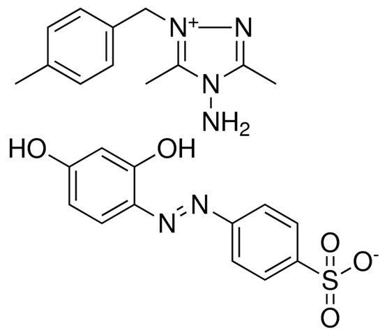 4-AMINO-3,5-DIMETHYL-1-(4-METHYLBENZYL)-4H-1,2,4-TRIAZOL-1-IUM 4-[(E)-(2,4-DIHYDROXYPHENYL)DIAZENYL]BENZENESULFONATE