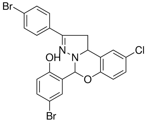 4-BR-2-(2-(4-BR-PH)-8-CL-2H-5-OXA-3,3A-DIAZA-CYCLOPENTA(A)NAPHTHALEN-4-YL)PHENOL