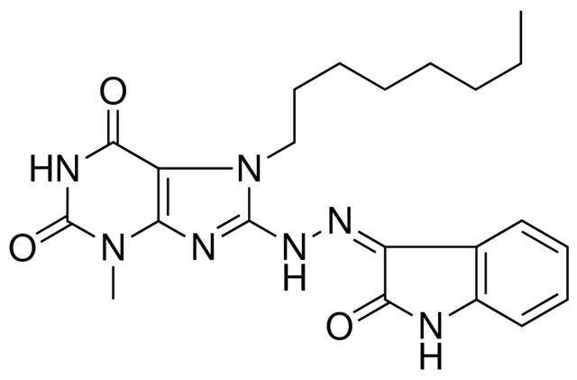 3-METHYL-7-OCTYL-8-[(2Z)-2-(2-OXO-1,2-DIHYDRO-3H-INDOL-3-YLIDENE)HYDRAZINO]-3,7-DIHYDRO-1H-PURINE-2,6-DIONE