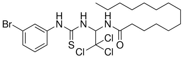 TETRADECANOIC ACID (1-(3-(3-BR-PHENYL)-THIOUREIDO)-2,2,2-TRICHLORO-ETHYL)-AMIDE