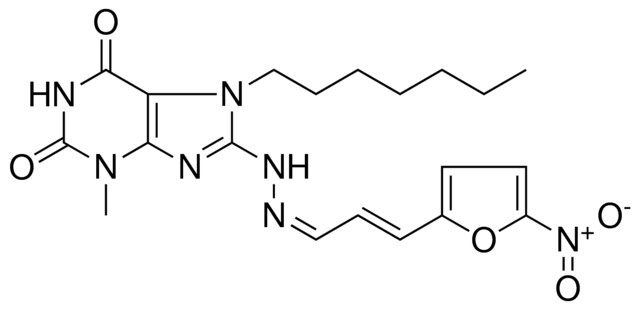 (1Z,2E)-3-(5-NITRO-2-FURYL)-2-PROPENAL (7-HEPTYL-3-METHYL-2,6-DIOXO-2,3,6,7-TETRAHYDRO-1H-PURIN-8-YL)HYDRAZONE