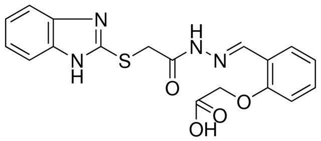 (2-(((1H-BENZOIMIDAZOL-2-YLSULFANYL)-AC)-HYDRAZONOMETHYL)-PHENOXY)-ACETIC ACID