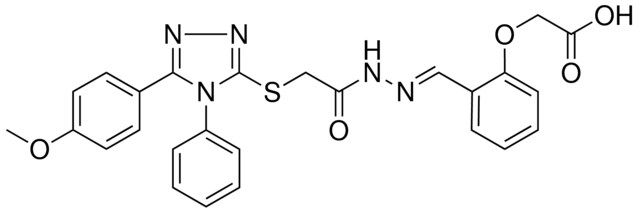 (2-{(E)-[({[5-(4-METHOXYPHENYL)-4-PHENYL-4H-1,2,4-TRIAZOL-3-YL]SULFANYL}ACETYL)HYDRAZONO]METHYL}PHENOXY)ACETIC ACID