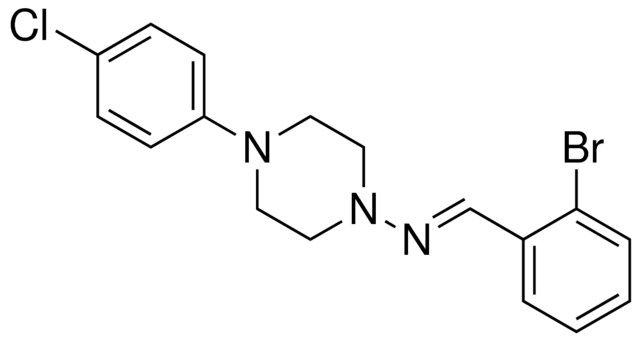 (2-BROMO-BENZYLIDENE)-(4-(4-CHLORO-PHENYL)-PIPERAZIN-1-YL)-AMINE