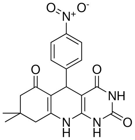 8,8-DI-ME-5-(4-NITRO-PH)-5,8,9,10-4H-1H,7H-PYRIMIDO(4,5-B)QUINOLINE-2,4,6-TRIONE