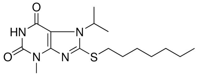 8-HEPTYLSULFANYL-7-ISOPROPYL-3-METHYL-3,7-DIHYDRO-PURINE-2,6-DIONE