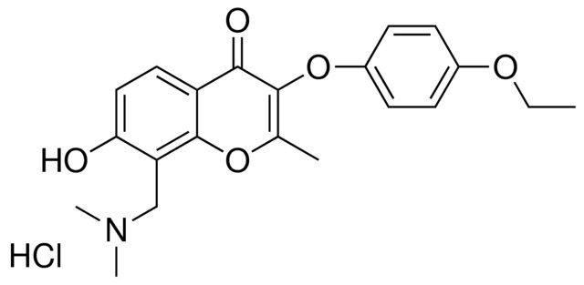 8-DIMETHYLAMINOMETHYL-3(4-ETHOXY-PHENOXY)-7-HO-2-ME-CHROMEN-4-ONE, HYDROCHLORIDE