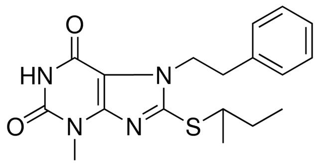 8-SEC-BUTYLSULFANYL-3-METHYL-7-PHENETHYL-3,7-DIHYDRO-PURINE-2,6-DIONE