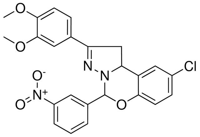 9-CHLORO-2-(3,4-DIMETHOXYPHENYL)-5-(3-NITROPHENYL)-1,10B-DIHYDROPYRAZOLO[1,5-C][1,3]BENZOXAZINE