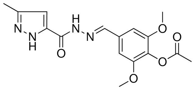 ACETIC ACID 2,6-DI-MEO-4((5-ME-2H-PYRAZOLE-3-CARBONYL)-HYDRAZONOMETHYL)-PH ESTER