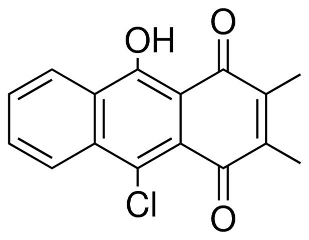 9-CHLORO-10-HYDROXY-2,3-DIMETHYL-ANTHRACENE-1,4-DIONE