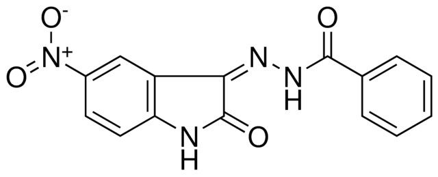 BENZOIC ACID (5-NITRO-2-OXO-1,2-DIHYDRO-INDOL-3-YLIDENE)-HYDRAZIDE