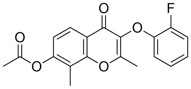 ACETIC ACID 3-(2-FLUORO-PHENOXY)-2,8-DIMETHYL-4-OXO-4H-CHROMEN-7-YL ESTER