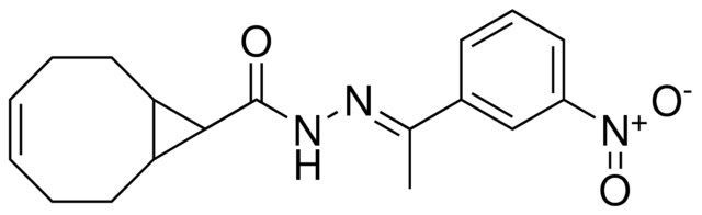 BICYCLO(6.1.0)NON-4-ENE-9-CARBOXYLIC ACID (1-(3-NITRO-PH)-ETHYLIDENE)-HYDRAZIDE