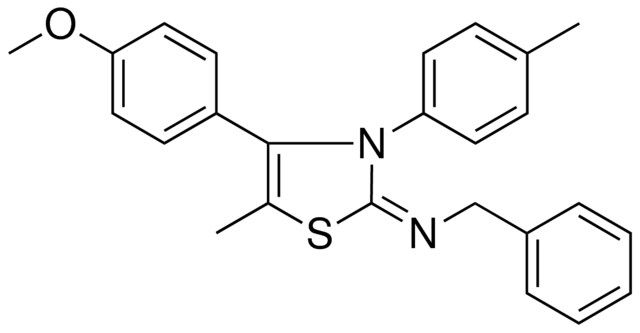 BENZYL-(4-(4-METHOXY-PHENYL)-5-METHYL-3-P-TOLYL-3H-THIAZOL-2-YLIDENE)-AMINE