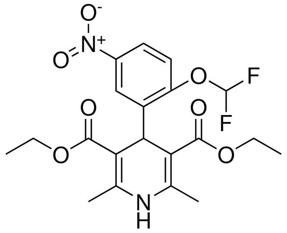 DIETHYL 4-[2-(DIFLUOROMETHOXY)-5-NITROPHENYL]-2,6-DIMETHYL-1,4-DIHYDRO-3,5-PYRIDINEDICARBOXYLATE