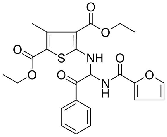 DIETHYL 5-{[1-(2-FUROYLAMINO)-2-OXO-2-PHENYLETHYL]AMINO}-3-METHYL-2,4-THIOPHENEDICARBOXYLATE