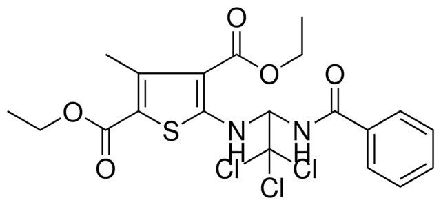 DIETHYL 5-{[1-(BENZOYLAMINO)-2,2,2-TRICHLOROETHYL]AMINO}-3-METHYL-2,4-THIOPHENEDICARBOXYLATE