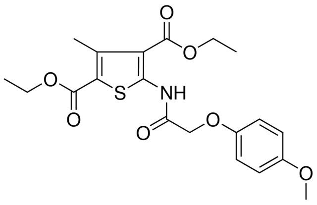 DIETHYL 5-{[(4-METHOXYPHENOXY)ACETYL]AMINO}-3-METHYL-2,4-THIOPHENEDICARBOXYLATE