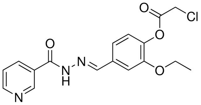 CL-ACETIC ACID 2-ETHOXY-4-((PYRIDINE-3-CARBONYL)-HYDRAZONOMETHYL)-PHENYL ESTER