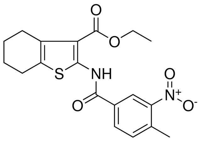 ET 2-((4-ME-3-NITROBENZOYL)AMINO)-4,5,6,7-4H-1-BENZOTHIOPHENE-3-CARBOXYLATE