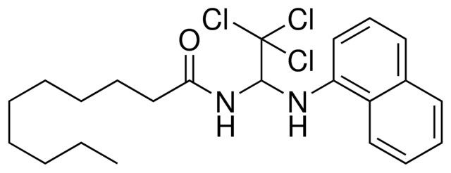 DECANOIC ACID (2,2,2-TRICHLORO-1-(NAPHTHALEN-1-YLAMINO)-ETHYL)-AMIDE