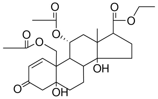 ET 11-ALPHA,19-DI-ACO-5,14-DI-HO-3-OXO-5-B,14-B-ANDROST-1-ENE-17-B-CARBOXYLATE