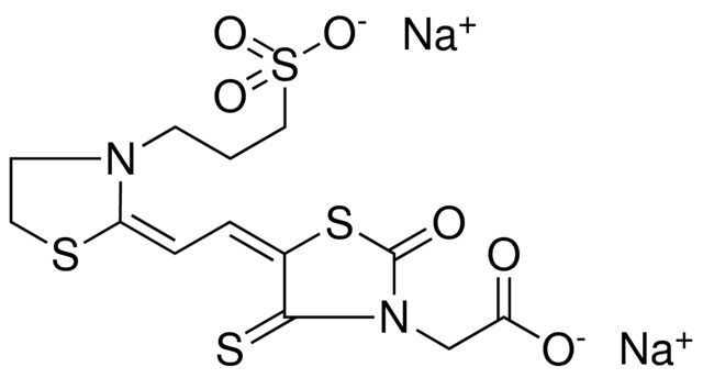 DISODIUM ((5E)-2-OXO-5-{(2E)-2-[3-(3-SULFONATOPROPYL)-1,3-THIAZOLIDIN-2-YLIDENE]ETHYLIDENE}-4-THIOXO-1,3-THIAZOLIDIN-3-YL)ACETATE