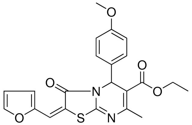 ETHYL (2E)-2-(2-FURYLMETHYLENE)-5-(4-METHOXYPHENYL)-7-METHYL-3-OXO-2,3-DIHYDRO-5H-[1,3]THIAZOLO[3,2-A]PYRIMIDINE-6-CARBOXYLATE