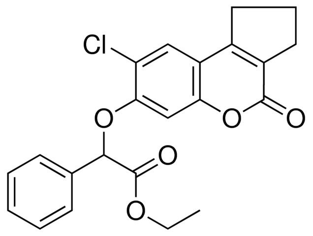 ET ((8-CL-4-OXO-1,2,3,4-TETRAHYDROCYCLOPENTA(C)CHROMEN-7-YL)OXY)(PHENYL)ACETATE