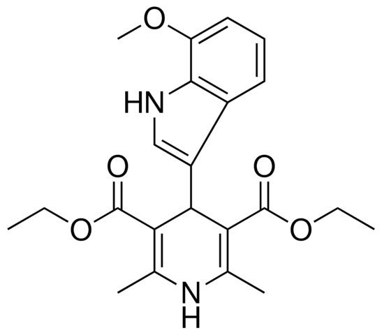 DIETHYL 4-(7-METHOXY-1H-INDOL-3-YL)-2,6-DIMETHYL-1,4-DIHYDRO-3,5-PYRIDINEDICARBOXYLATE