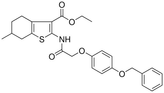 ETHYL 2-({[4-(BENZYLOXY)PHENOXY]ACETYL}AMINO)-6-METHYL-4,5,6,7-TETRAHYDRO-1-BENZOTHIOPHENE-3-CARBOXYLATE