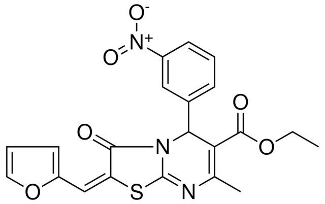 ETHYL (2E)-2-(2-FURYLMETHYLENE)-7-METHYL-5-(3-NITROPHENYL)-3-OXO-2,3-DIHYDRO-5H-[1,3]THIAZOLO[3,2-A]PYRIMIDINE-6-CARBOXYLATE