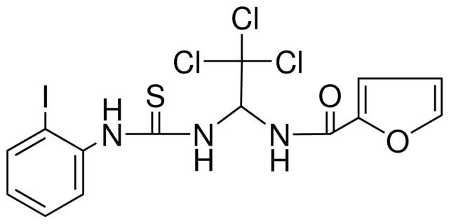 FURAN-2-CARBOXYLIC ACID (2,2,2-TRICHLORO-1-(3-(2-I-PH)-THIOUREIDO)-ETHYL)-AMIDE