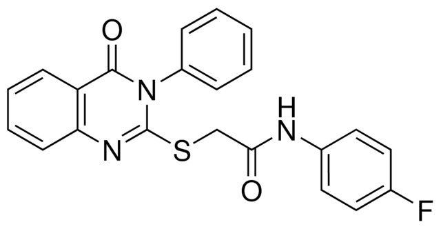 N-(4-F-PHENYL)-2-(4-OXO-3-PHENYL-3,4-DIHYDRO-QUINAZOLIN-2-YLSULFANYL)-ACETAMIDE