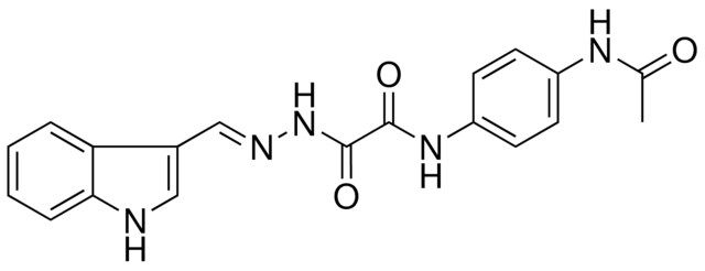 N-(4-ACETYLAMINO-PH)-2-(N'-(1H-INDOL-3-YLMETHYLENE)-HYDRAZINO)-2-OXO-ACETAMIDE