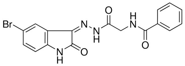 N-(5-BROMO-2-OXO-1,2-DIHYDRO-INDOL-3-YLIDENE-HYDRAZINOCARBONYLMETHYL)-BENZAMIDE