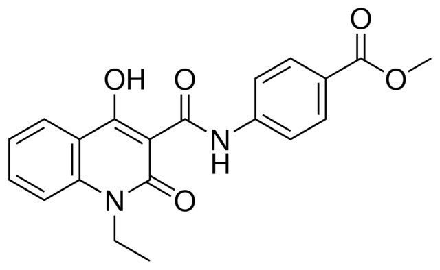 4-((1-ET-4-HO-2-OXO-1,2-2H-QUINOLINE-3-CARBONYL)-AMINO)-BENZOIC ACID ME ESTER