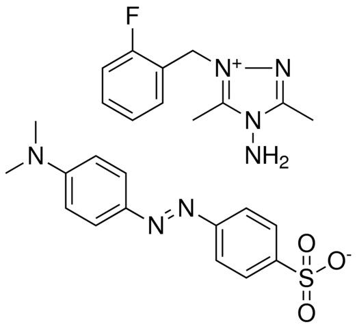 4-AMINO-1-(2-FLUOROBENZYL)-3,5-DIMETHYL-4H-1,2,4-TRIAZOL-1-IUM 4-{(E)-[4-(DIMETHYLAMINO)PHENYL]DIAZENYL}BENZENESULFONATE