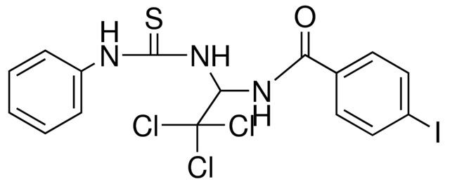 4-IODO-N-(2,2,2-TRICHLORO-1-(3-PHENYL-THIOUREIDO)-ETHYL)-BENZAMIDE