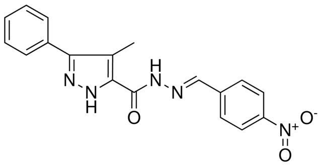 4-METHYL-5-PHENYL-2H-PYRAZOLE-3-CARBOXYLIC ACID (4-NITRO-BENZYLIDENE)-HYDRAZIDE