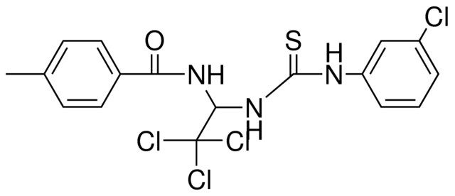 4-METHYL-N-(2,2,2-TRICHLORO-1-(3-(3-CHLORO-PHENYL)-THIOUREIDO)-ETHYL)-BENZAMIDE