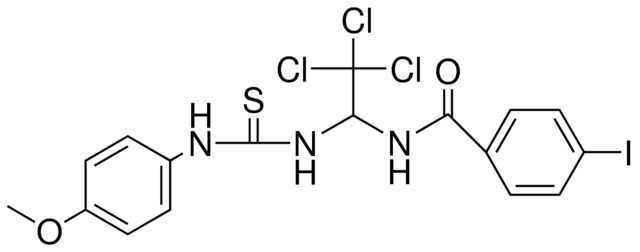 4-IODO-N-(2,2,2-TRICHLORO-1-(3-(4-METHOXY-PHENYL)-THIOUREIDO)-ETHYL)-BENZAMIDE