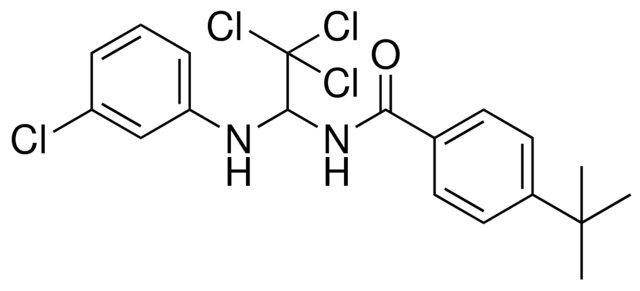 4-TERT-BUTYL-N-(2,2,2-TRICHLORO-1-(3-CHLORO-PHENYLAMINO)-ETHYL)-BENZAMIDE