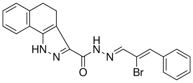 4,5DIHYDRO-1H-BENZO(G)INDAZOLE-3-CARBOXYLIC ACID (2-BR-3-PH-ALLYLIDENE)HYDRAZIDE