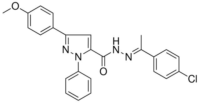 5(4-MEO-PH)-2-PH-2H-PYRAZOLE-3-CARBOXYLIC ACID (1-(4-CL-PH)-ETHYLIDENE)HYDRAZIDE