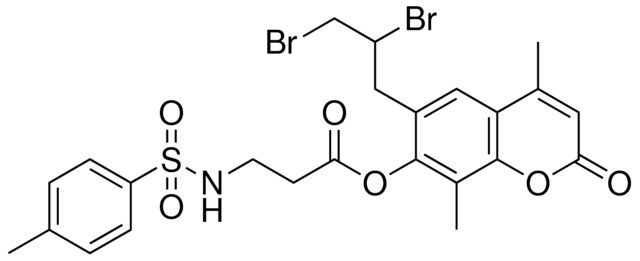 6-(2,3-DIBROMOPROPYL)-4,8-DIMETHYL-2-OXO-2H-CHROMEN-7-YL 3-{[(4-METHYLPHENYL)SULFONYL]AMINO}PROPANOATE