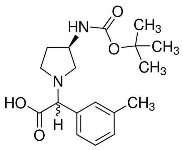 {(3<i>R</i>)-3-[(<i>tert</i>-Butoxycarbonyl)amino]-1-pyrrolidinyl}(3-methylphenyl)acetic acid