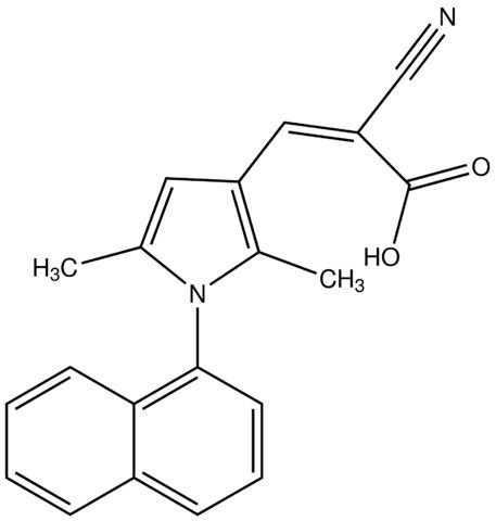 (2<i>Z</i>)-2-Cyano-3-[2,5-dimethyl-1-(1-naphthyl)-1<i>H</i>-pyrrol-3-yl]acrylic acid